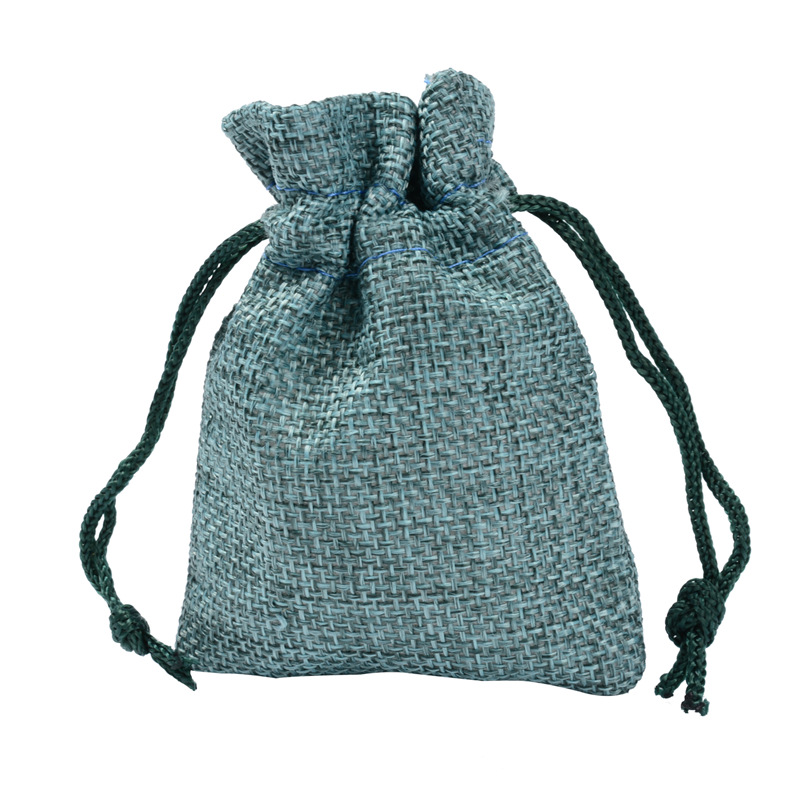 抽绳麻布袋 束口彩色双层亚麻中草药咖啡豆礼品包装麻布束口袋