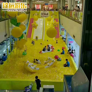 百万球池海洋球池商场游乐设备充气大滑梯儿童室内大型乐园滑梯