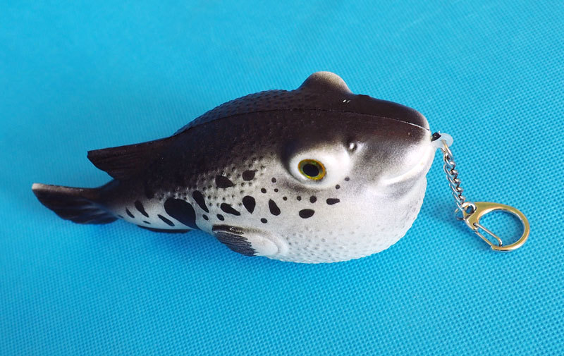 pu慢回弹仿真河豚玩具 柔软挂件 厂家订制