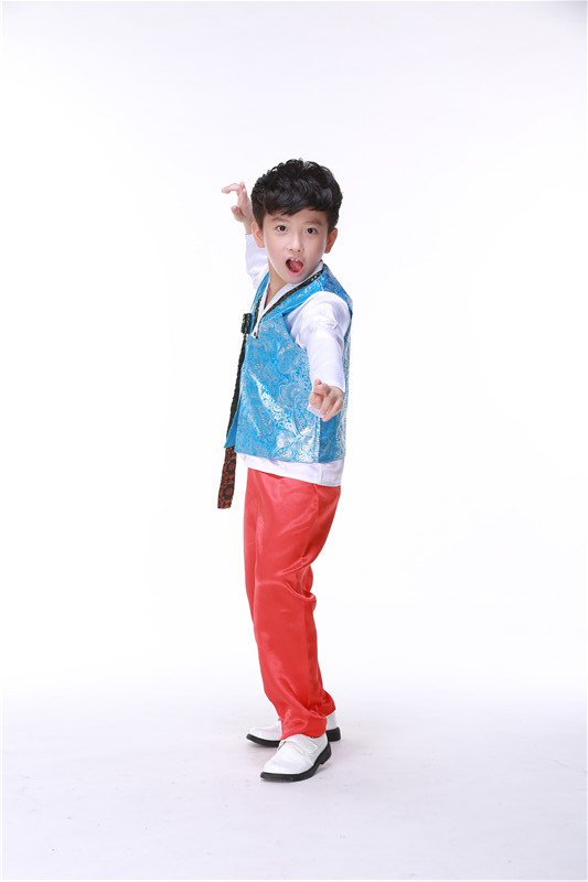 儿童韩服朝鲜族演出服韩国少儿韩服男童表演服幼儿朝鲜族民族服装