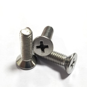 东莞厂家不锈钢304十字槽平头机螺钉 km沉头机牙螺丝