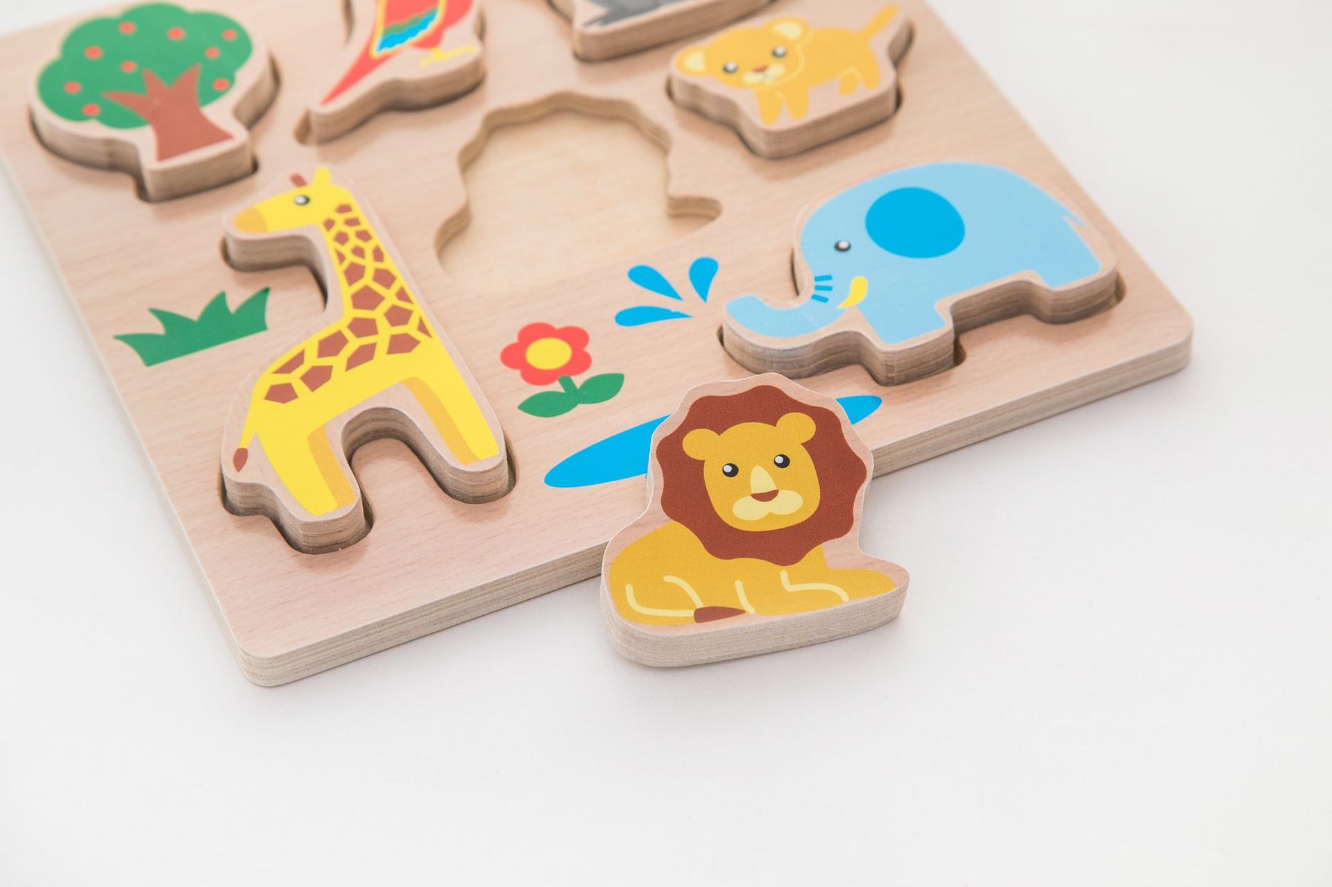 早教益智0-2岁日本保育园早教玩具形状嵌板动物拼板(一件包邮)