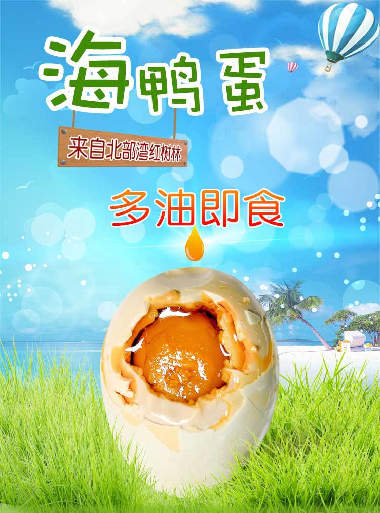 供应广西北海北部湾特产鸿富南海宝烤海鸭蛋55g10枚装