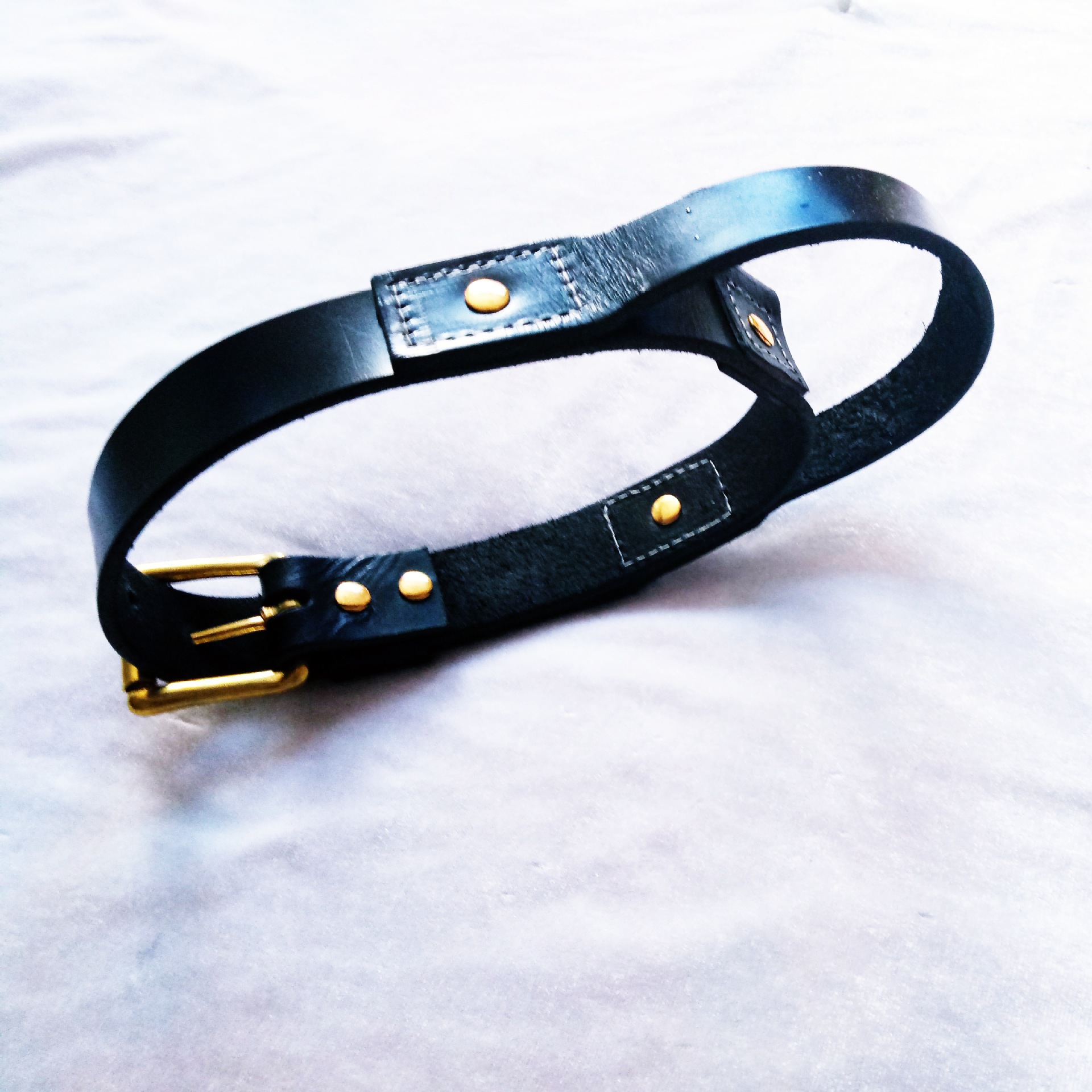 宝德龙皮件厂常年生产宠物用品狗狗脖套牛皮易拉得项圈脖套