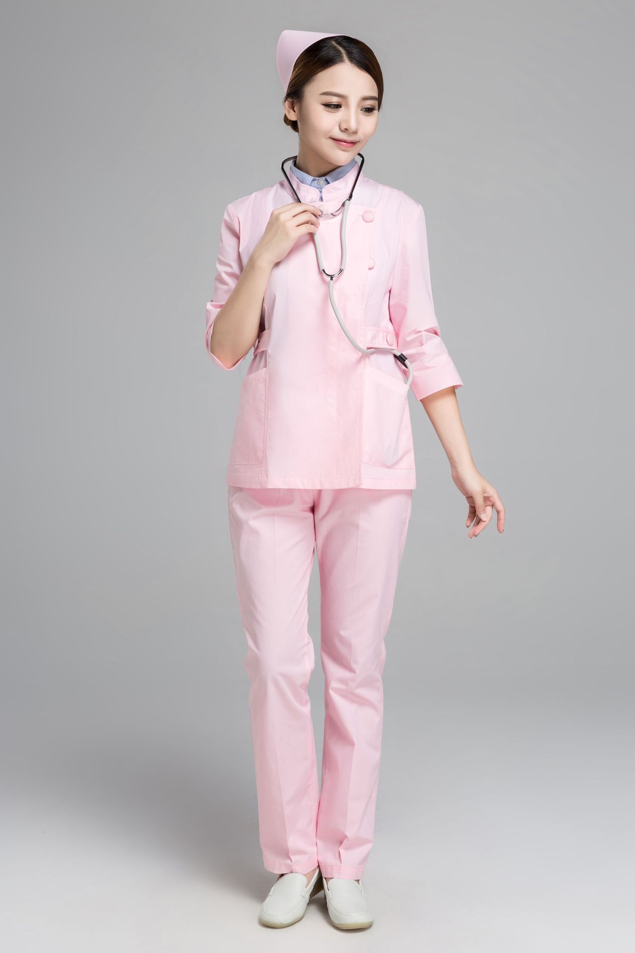 劳保医生护士服白大褂药店牙科工装卫校实验医用工作服春夏季半袖