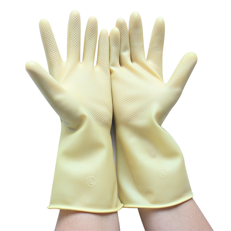 胶皮手套 劳保105g乳胶防护手套加厚牛筋胶皮橡胶劳保手套批发