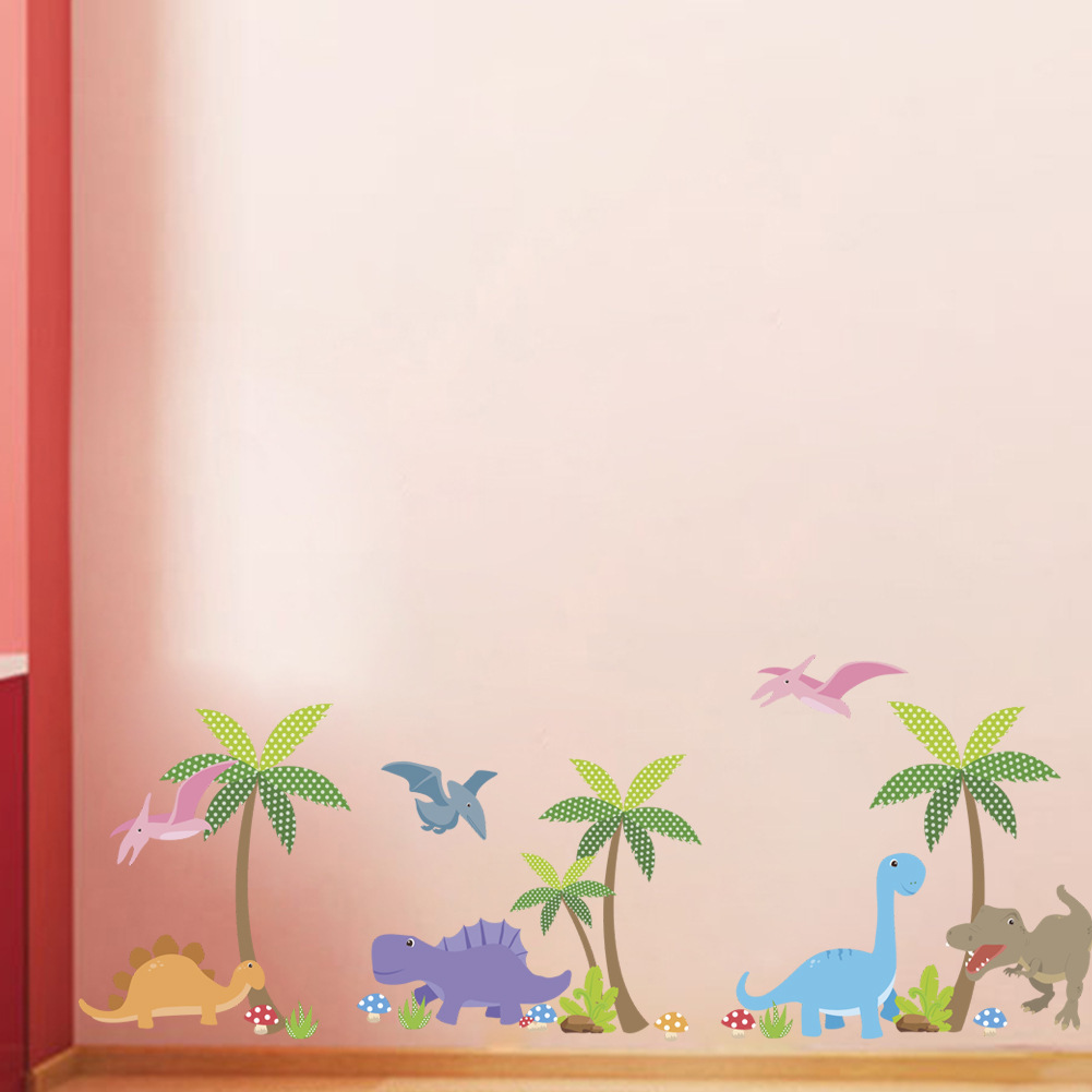 墙贴af6034跨境蓝色星星宇宙飞船贴纸墙贴卡通恐龙飞行员星空太空科幻