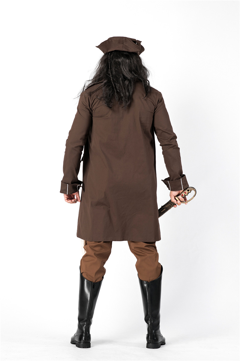 2018年万圣节男装角色扮演海盗装 加勒比海盗服装 男装海盗服