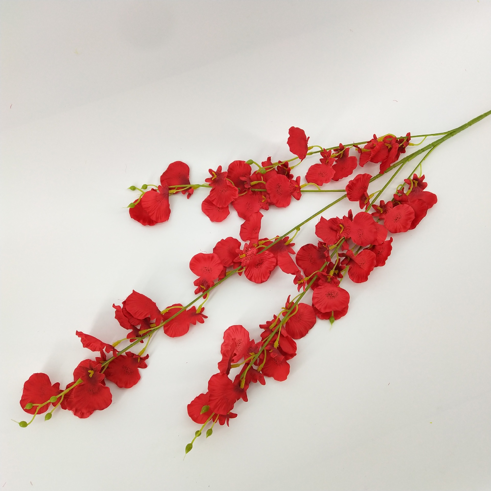 厂家供应仿真花5叉跳舞兰文心兰婚庆路引装饰花人造花假花批发