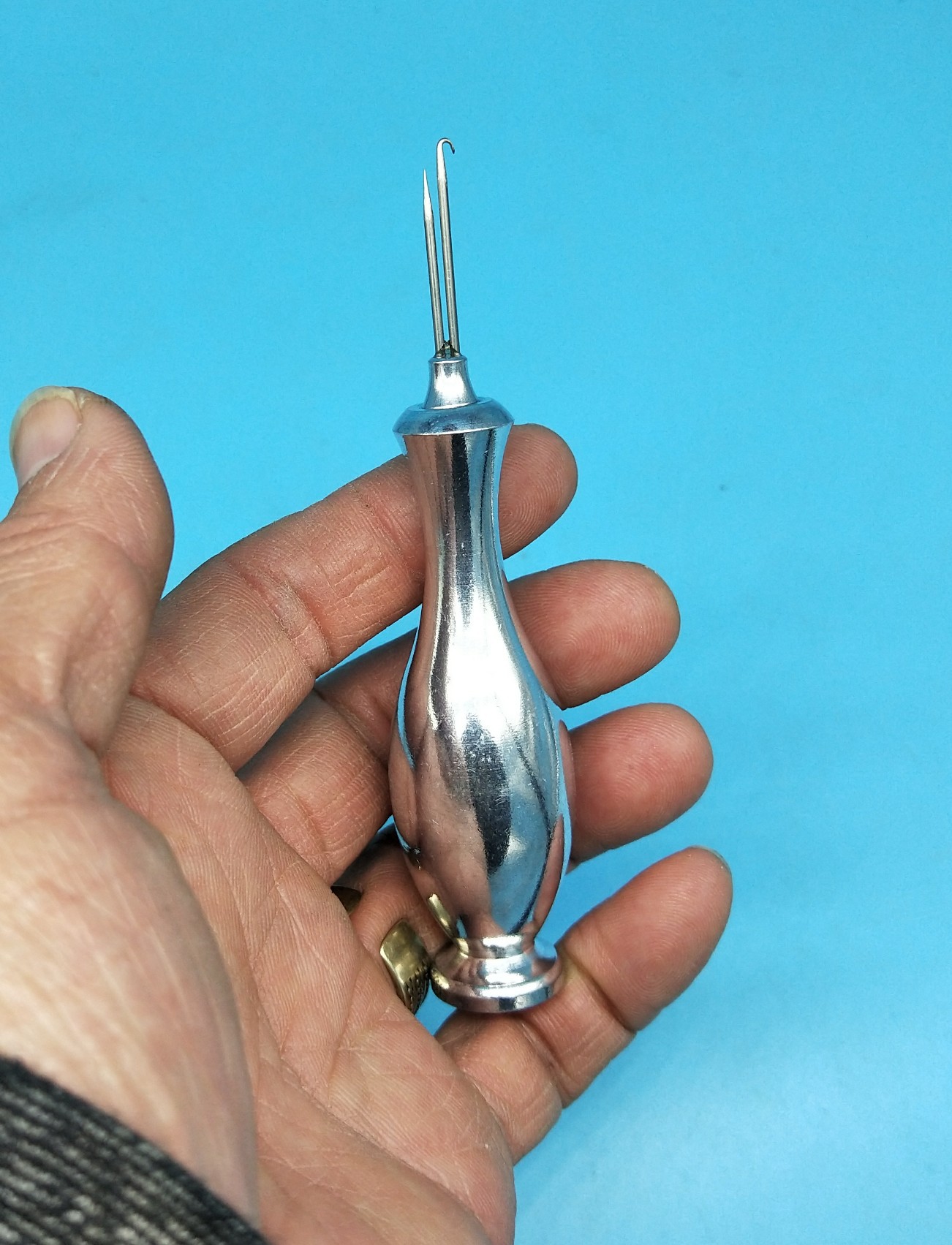 花瓶葫芦打结器子线打结器钓鱼鱼线打结器绑子线挑针双头拔针金属