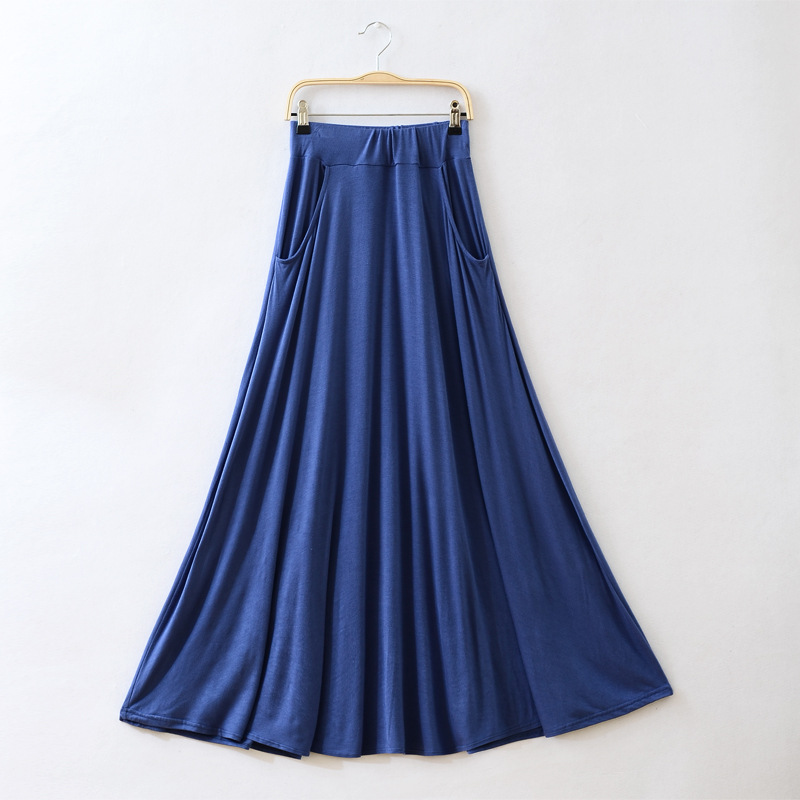 2018女装半身裙春夏中长款太阳裙波西米亚大摆a字裙韩版百搭长裙