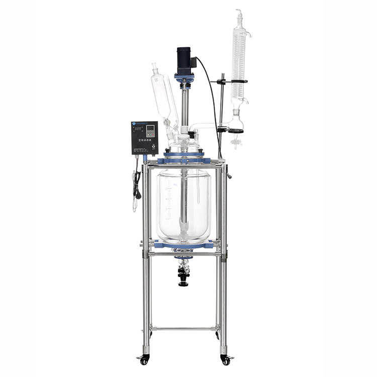 1100升双层玻璃反应釜定制实验室玻璃反应釜来图加工定做