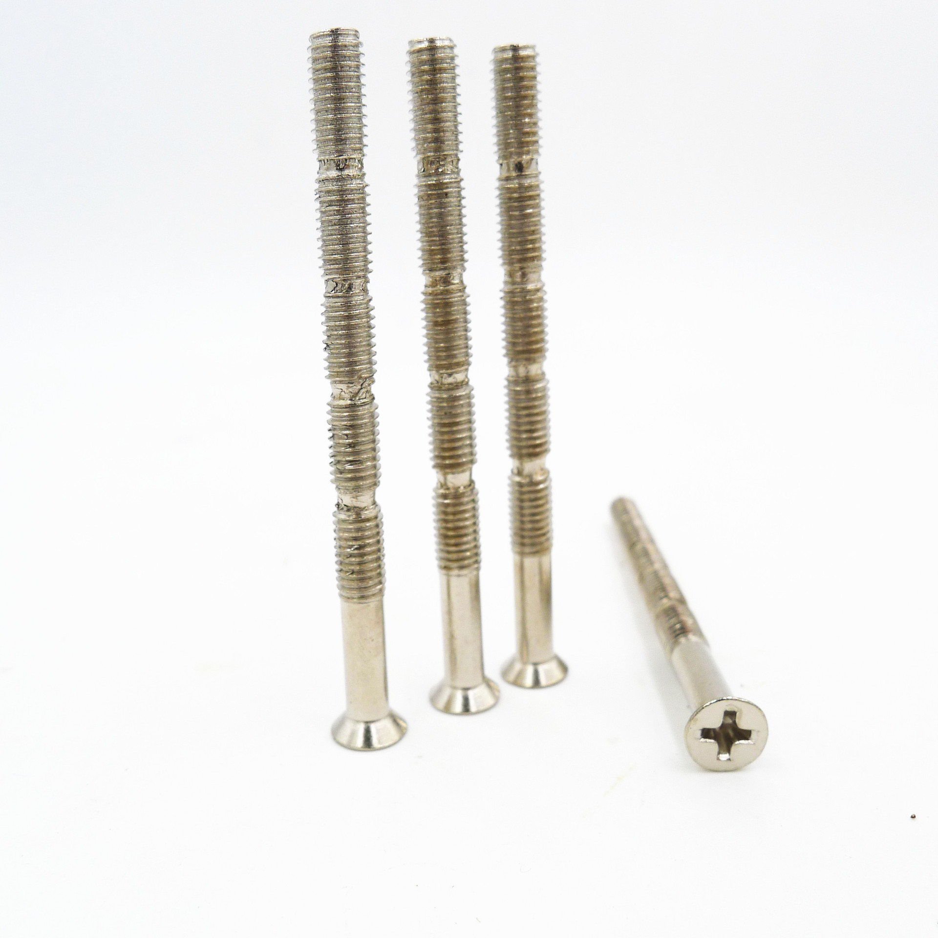 门锁配件对装螺丝古铜锁具对敲螺丝分体锁彩锌白镍防火竹节螺丝厂