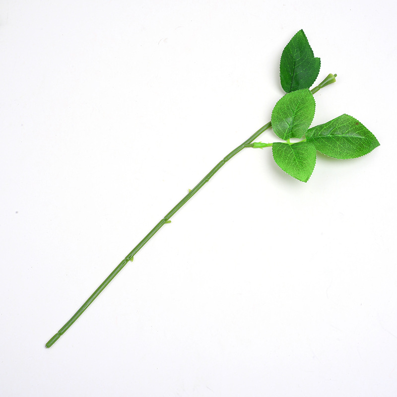 仿真塑料花杆叶子 仿真花束材料 办公文教装饰用品厂家定制批发