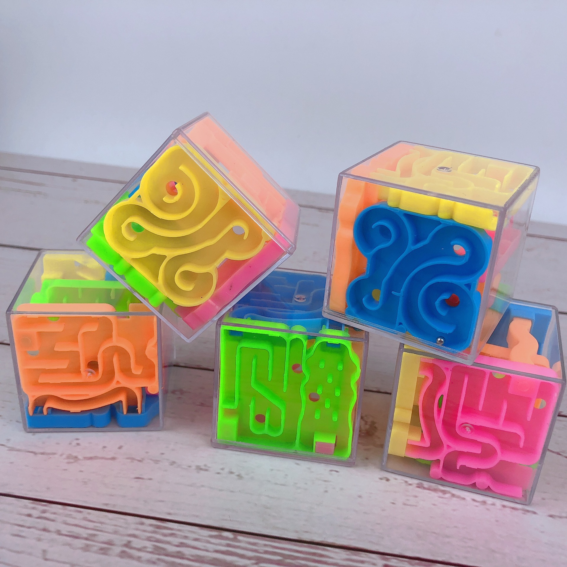 厂家直销实色3d立体迷宫球4.5cm走珠迷宫玩具儿童益智早教玩具