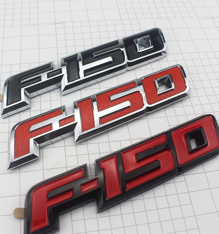 适用于福特猛禽f-150个性汽车贴加装件abs电镀f150车标改装车身贴