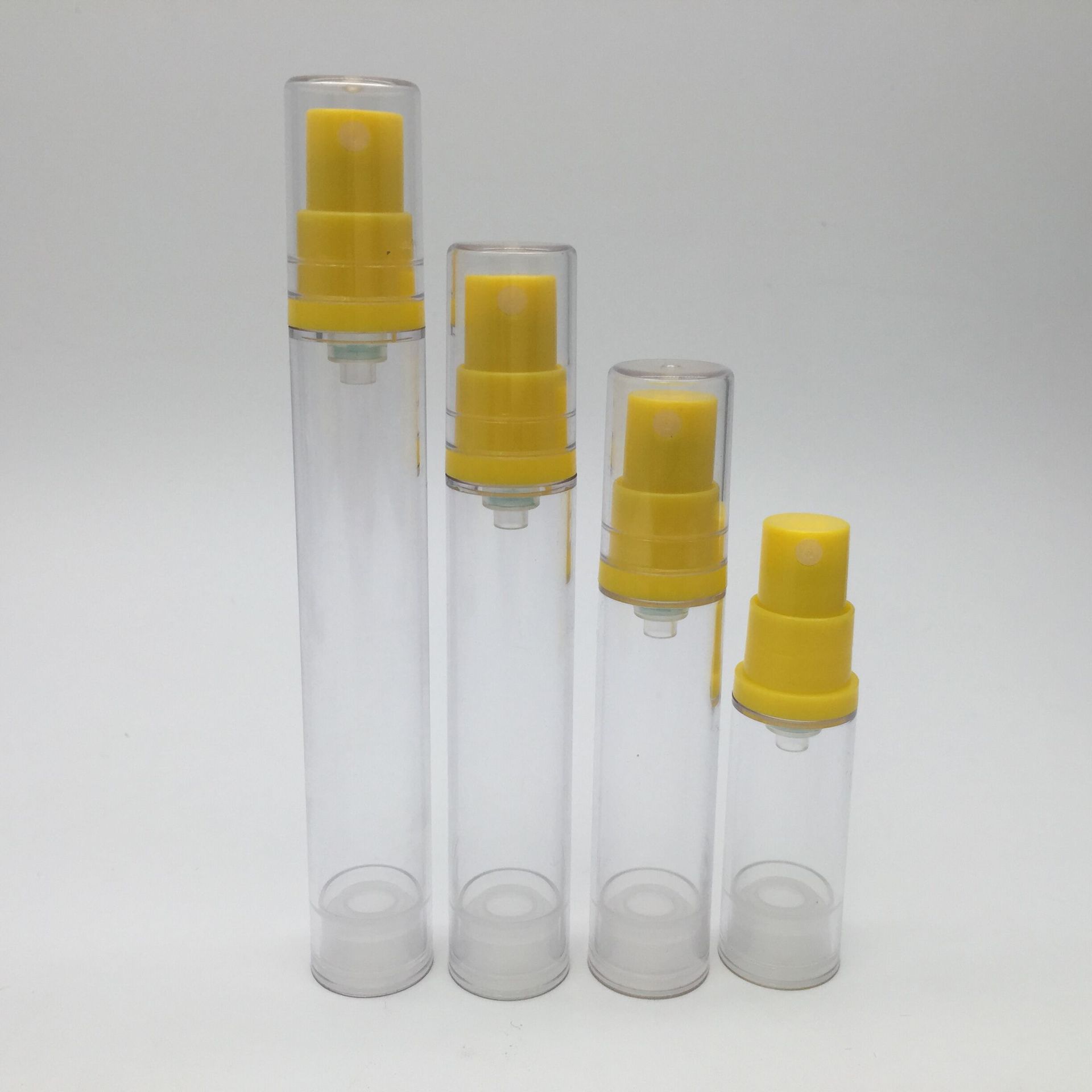 透明黄色5ml 10ml 12ml 15ml真空瓶 鸭嘴试用装真空乳液瓶