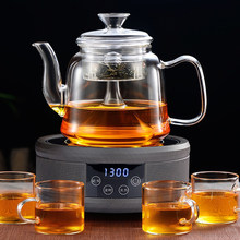 大容量玻璃蒸茶壶耐 高温电陶炉蒸茶壶套装 加厚家用玻璃煮茶壶