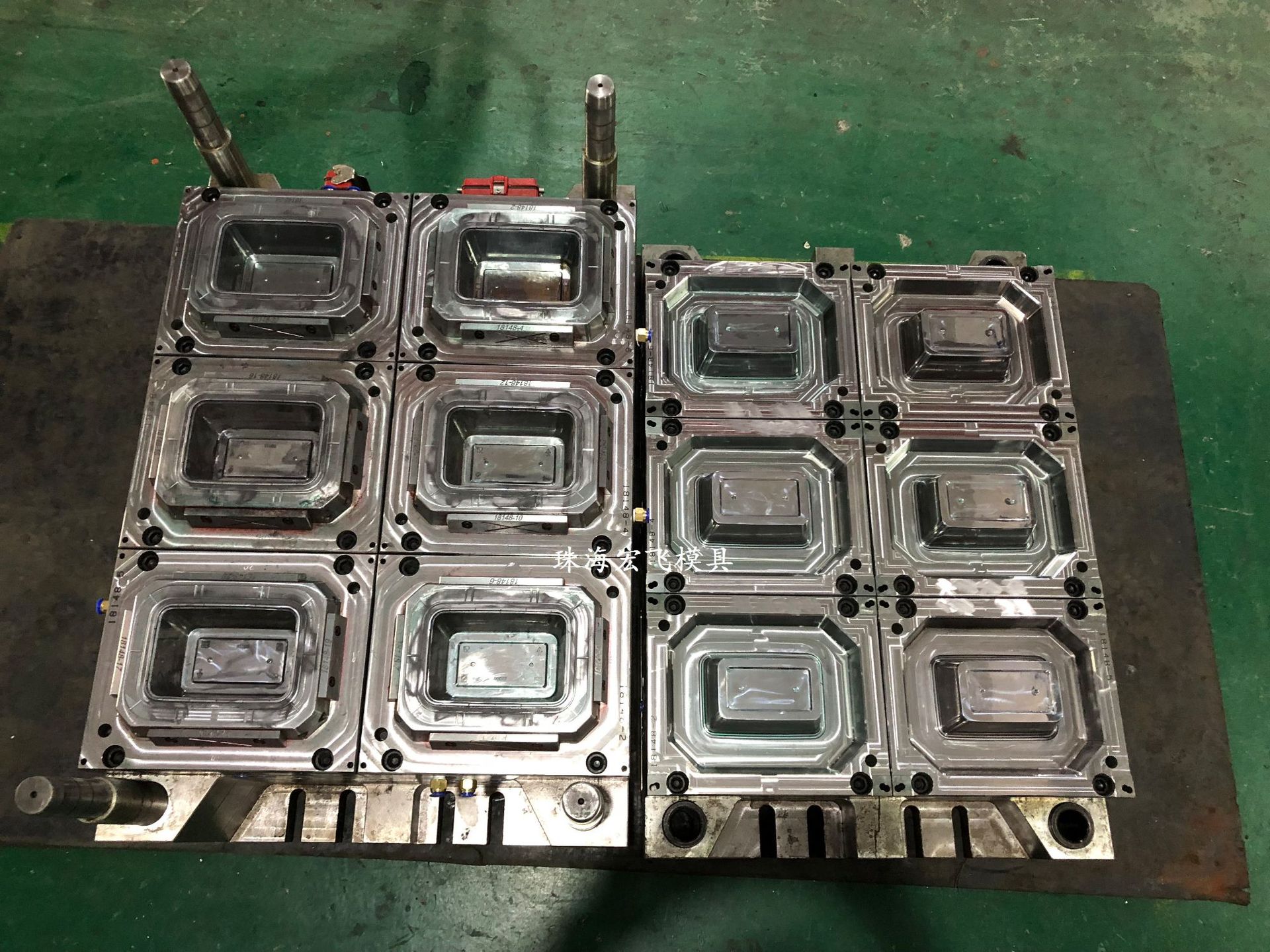 一次性快餐盒饭盒模具 1出6 1250ml薄壁注塑塑料模具