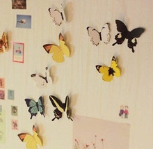 创意礼品15只家装立体蝴蝶墙贴 家装饰品卧室墙面电视墙背景贴纸