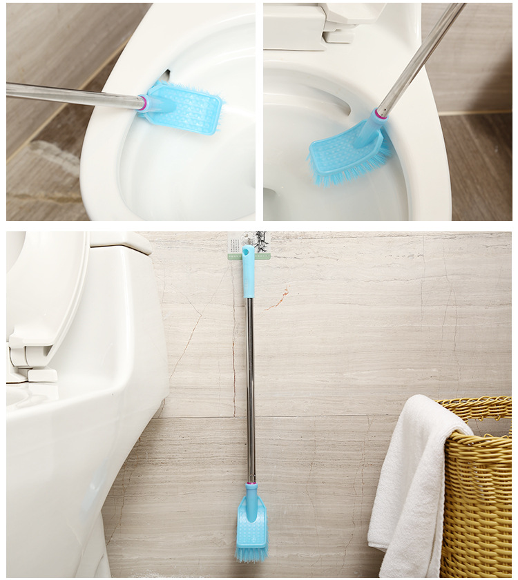 厂家直销不锈钢方形创意马桶刷 家居厕所长柄清洁用品 清洁器批发