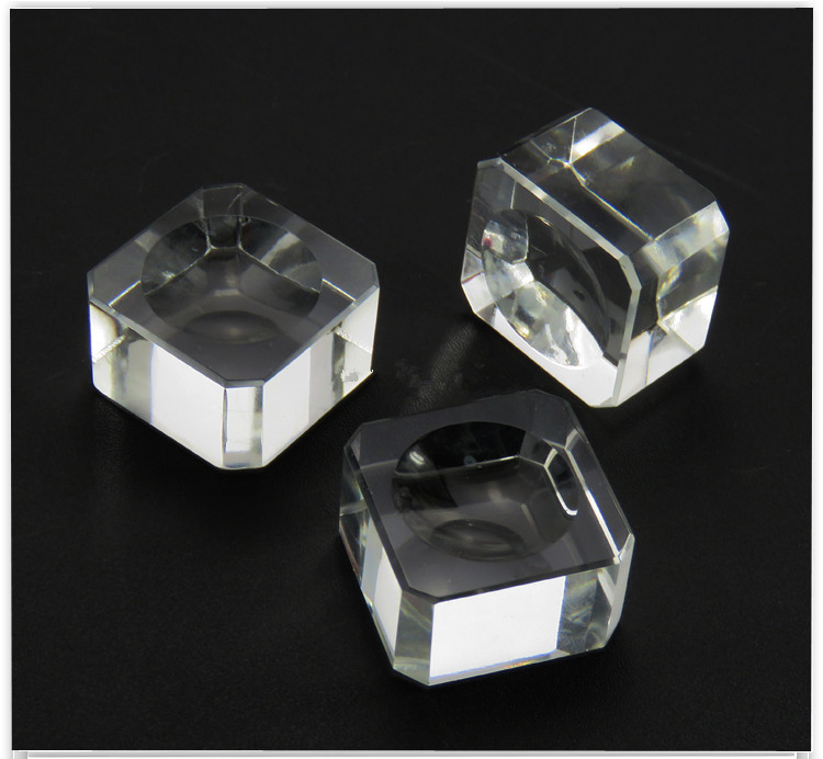 正方形水晶托片胶水台嫁接种睫毛用水晶片放睫毛胶水底座玻璃垫