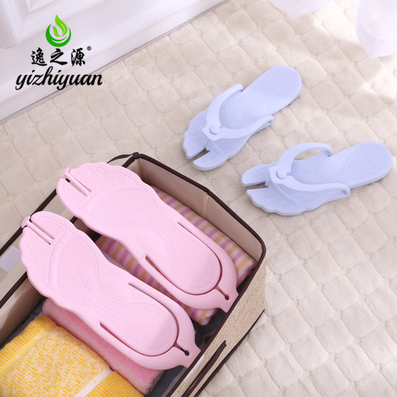 Yizhiyuan Travel Travel Portable Folding Couple Beach Net Red Tiktok Flip Flops Hotel Bath Non-Slip Slippers