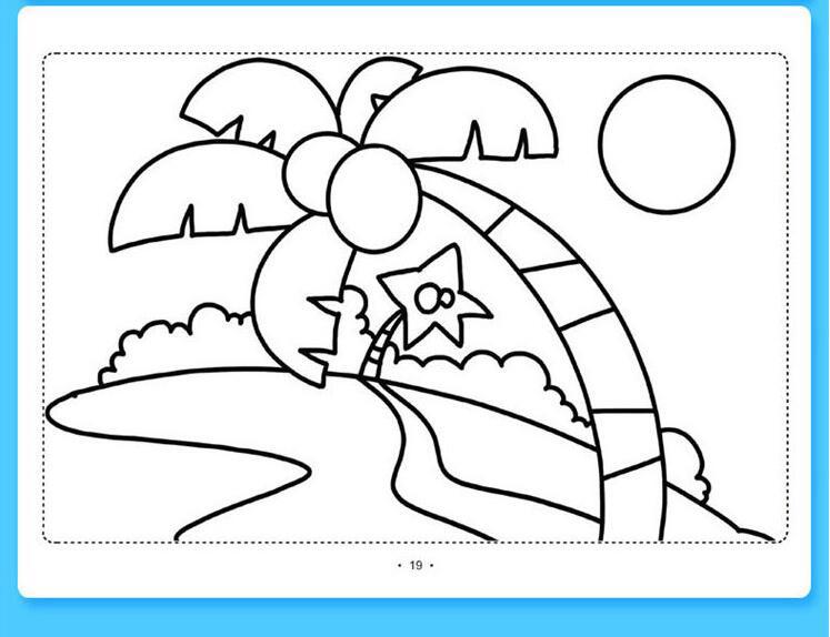 幼儿必备绘画入门 阶梯涂色画宝宝画画基础教材儿童图书全套6册