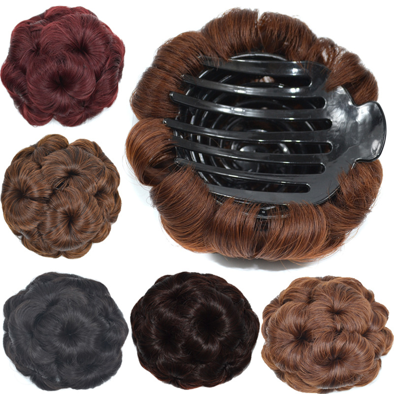 Newlook Nine Flower Hair Bags Matte High Temperature Silk Wig Hair Bags 9 Flower Wig Hair Bags Bridal Updo Hair