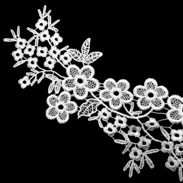 水溶蕾丝 刺绣 绣花 涤光丝 镂空 胸花 领花 假领子