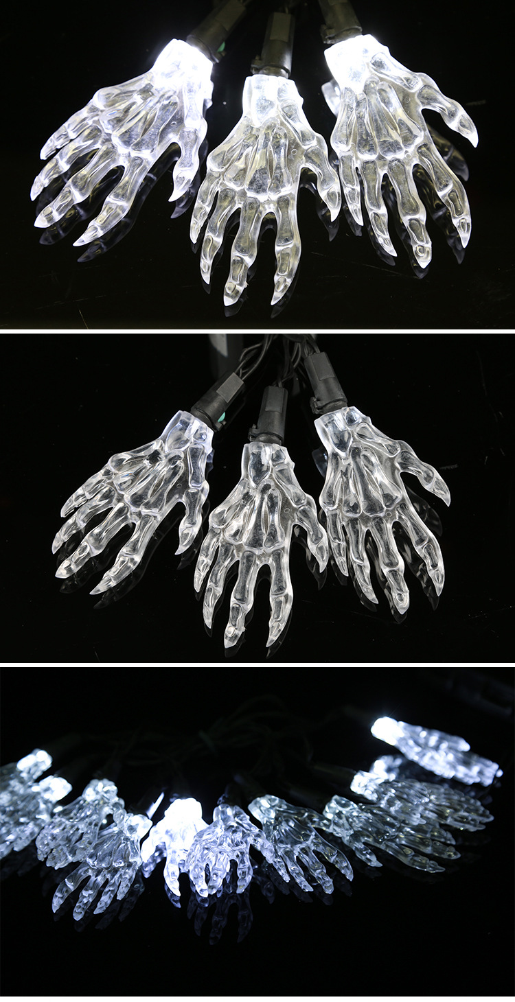 户外透明鬼手花壳装饰灯 3aa电池盒万圣节灯饰 - 阿里巴巴