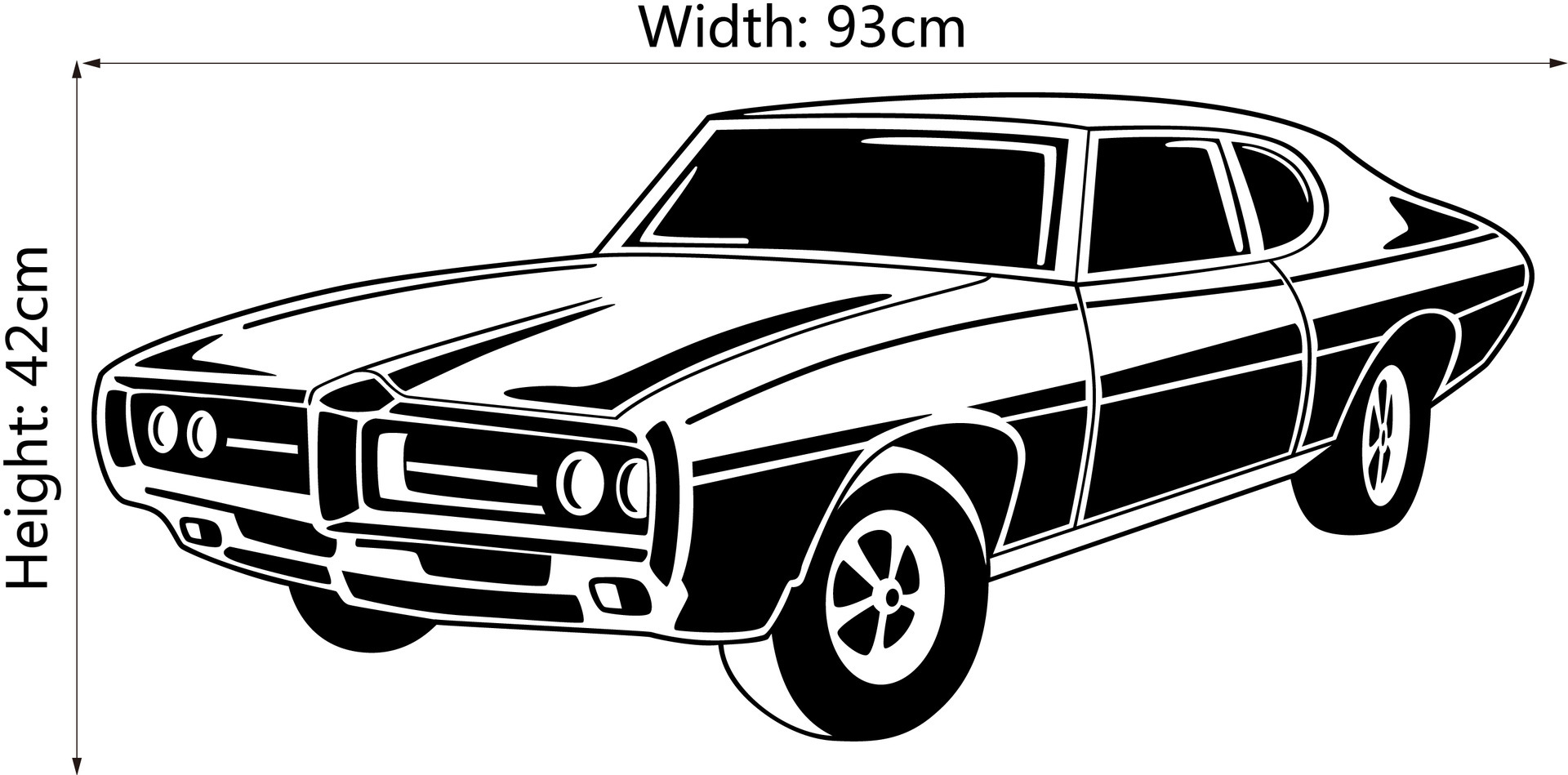 复古小汽车墙贴创意diy咖啡馆美化装饰贴画pvc可移除防水壁画批发