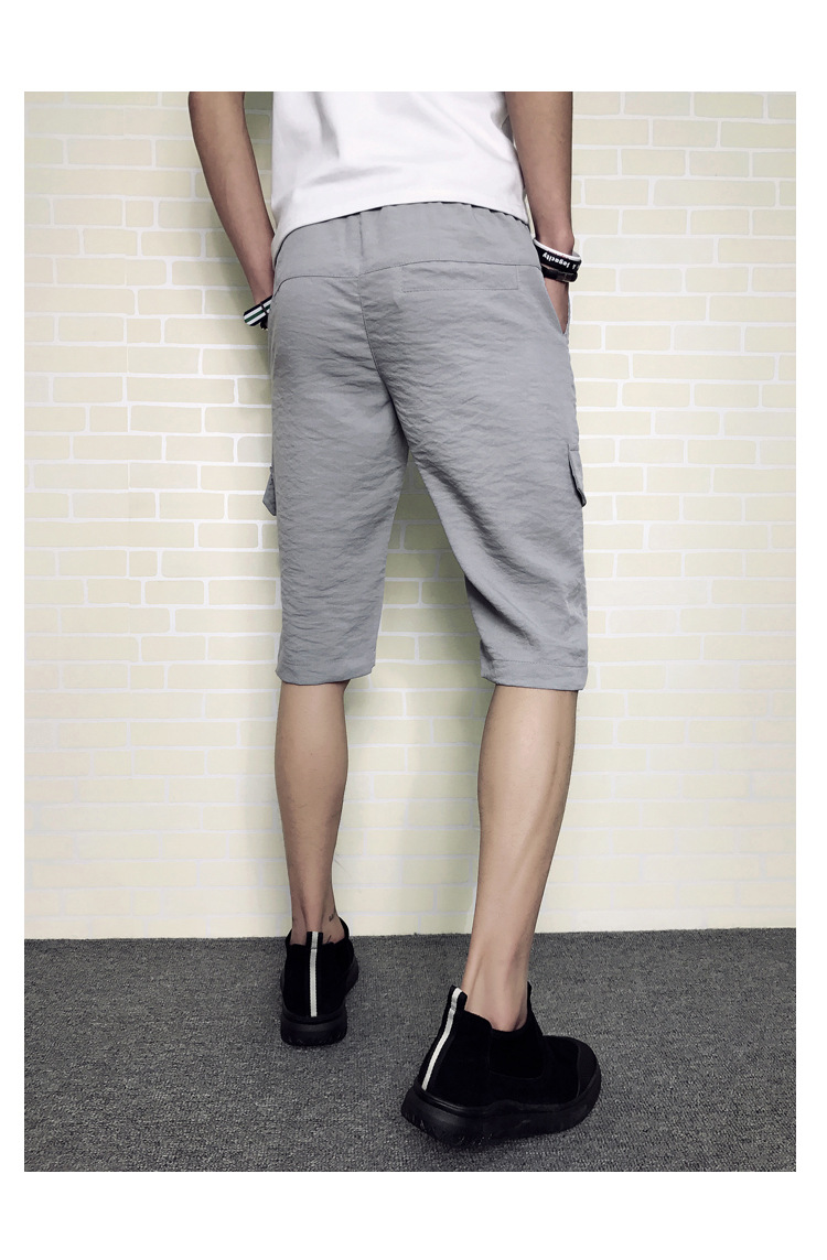 【雅度鸟--ydk8610】休闲裤男马裤社会人短裤子精神小伙五分裤男