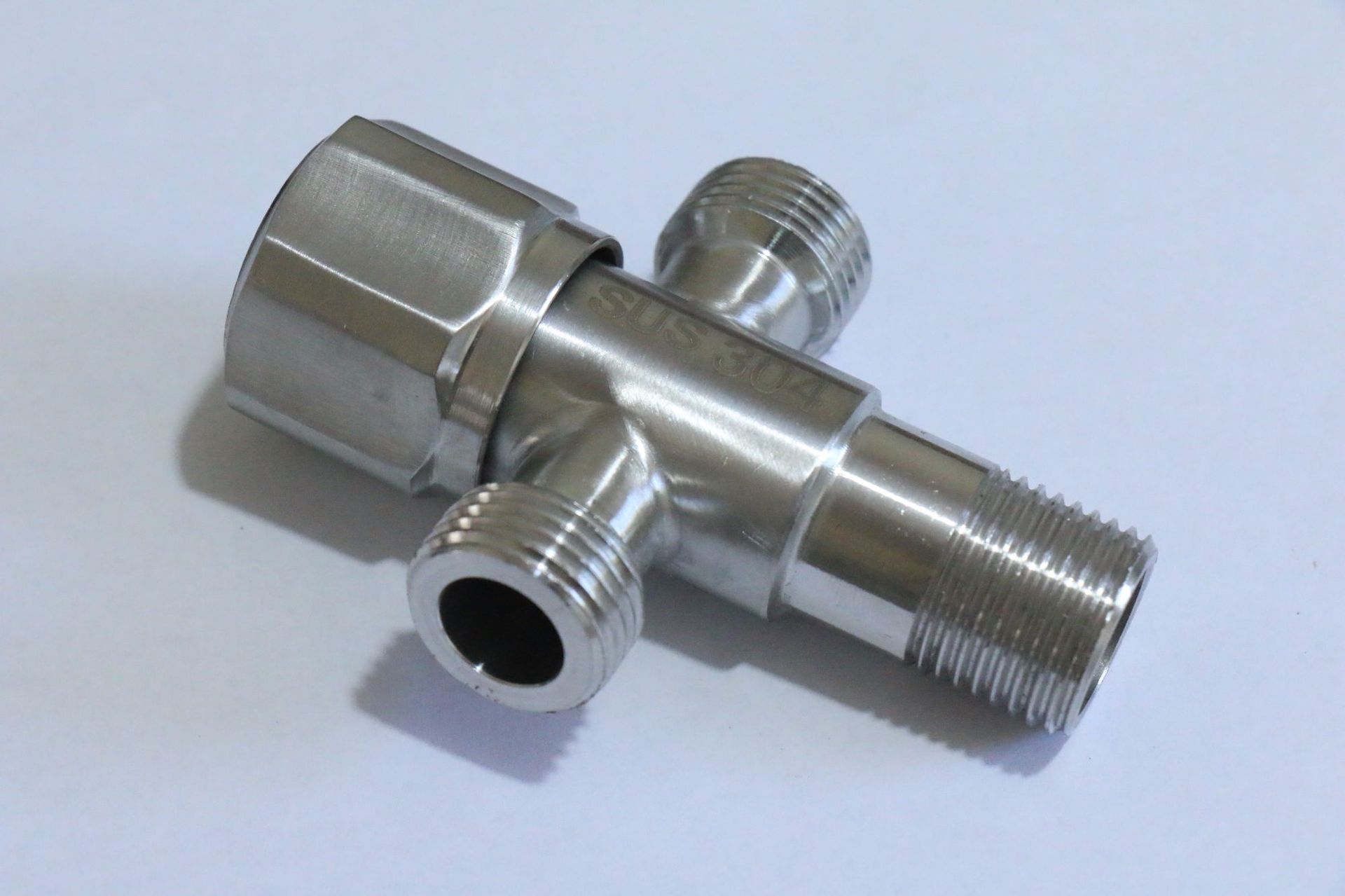 冷热通用304不锈钢角阀 双头一进二出加厚防爆三角阀