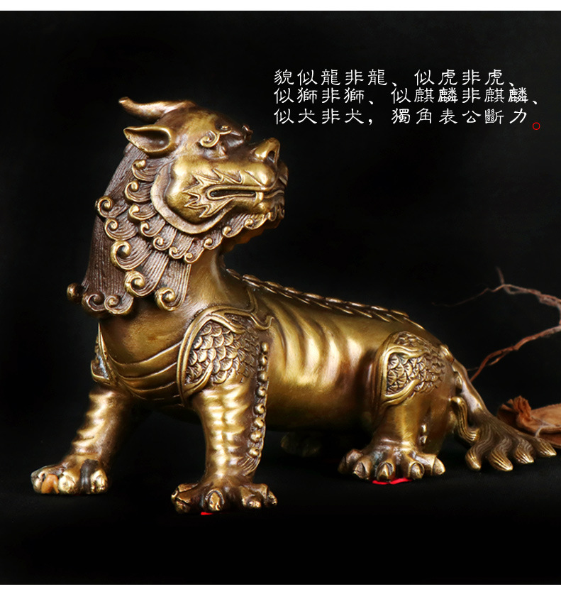 杨铜记纯铜谛听摆件地藏王坐骑谛听神兽瑞兽吉祥物铜制