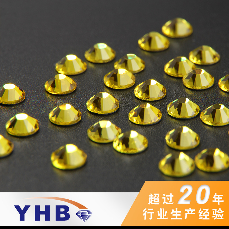 Factory Hot Supply Ornament Accessories Imitation Diamond Hot Insole Lemon Yellow National Trade Diamond 5mm Ornament Accessories a Crystal