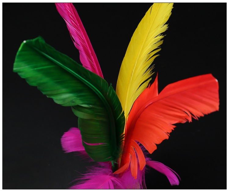 毽子成人儿童健身训练花毽耐踢羽鸡毛键子毽球小学生锻炼工具批发