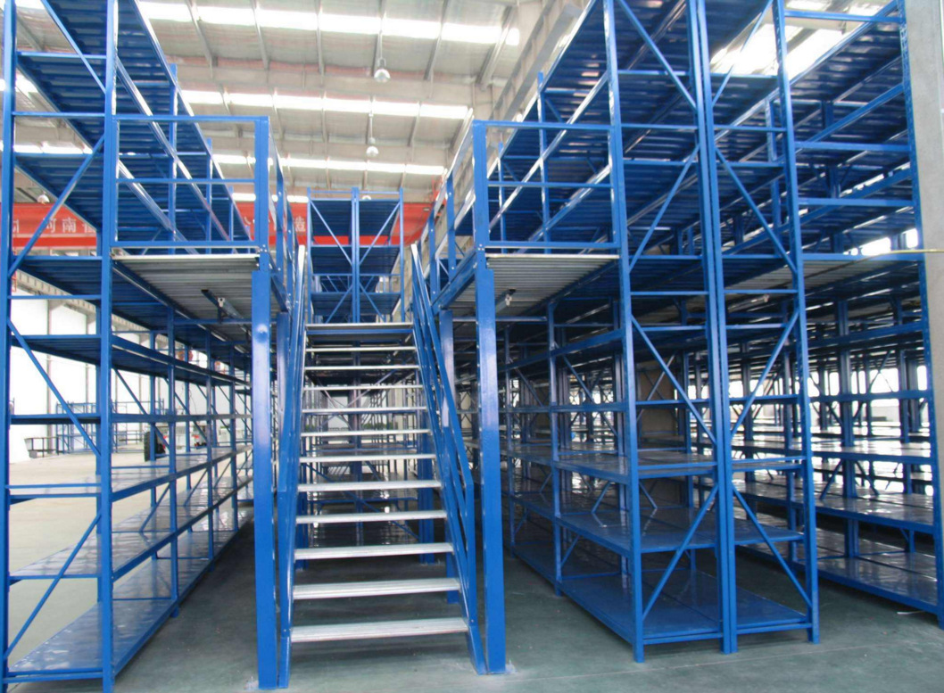 工厂仓库库房重型阁楼货架两层店铺搭建阁楼平台节省空间