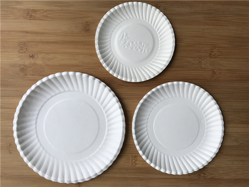 一次性碟子纸盘生日餐具白卡纸 手工画画派对食品展示盘蛋糕托盘