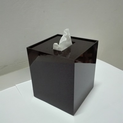 亚克力酒店抽纸盒正方形办公家居客厅餐厅汽车用品卷纸盒立体方形