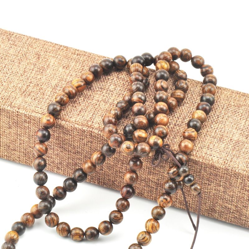 清香木紫油木2.0 1.8 1.5佛珠念珠虎皮檀手串男女式多层韩版手链