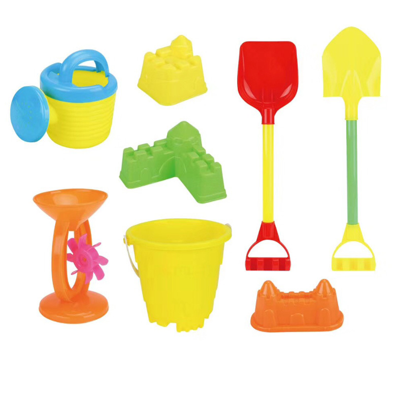 夏天耍水沙模系列 沙漏花洒沙滩桶沙铲沙耙沙滩工具沙桶套装