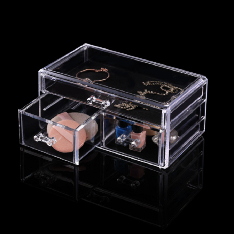 Xiangxingyuan Drawer Finishing Box Desktop Storage Box Storage Box Three-Layer Plastic Cosmetic Container Cosmetics Storage Box