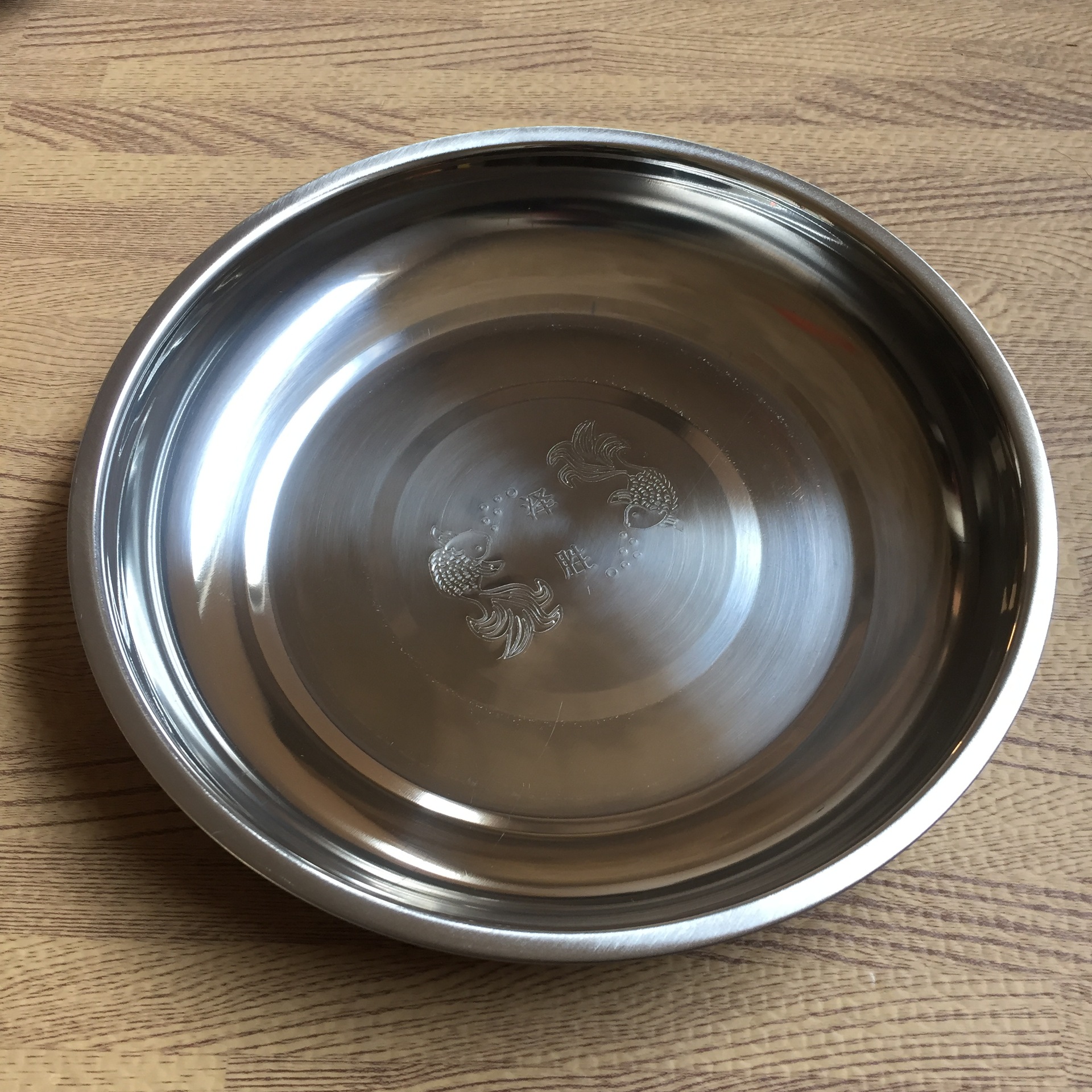 不锈钢24盘 浅圆盘 厨房餐盘 两元地摊货源 2元临沂义乌厂家批发