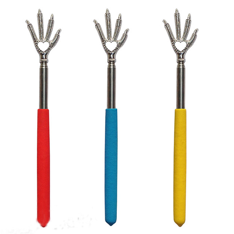 Five Festivals Telescopic Stainless Steel Retractable Scratching Device Bear Claw Don't Ask for Fish for Back Scratcher Years