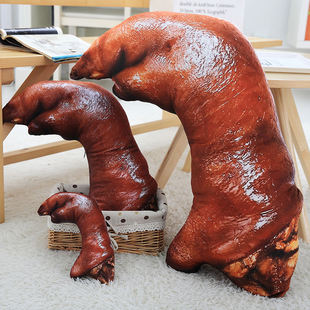 网红猪蹄抱枕整人恶搞食物毛绒玩具抖音创意烤猪蹄抱枕搞怪