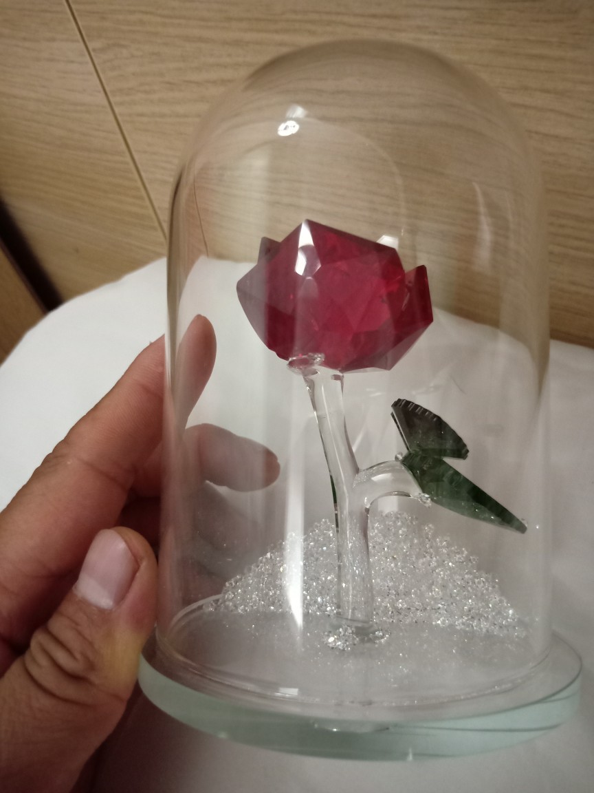 高档水晶艺术品摆件 水晶玫瑰花 创意情人节礼物