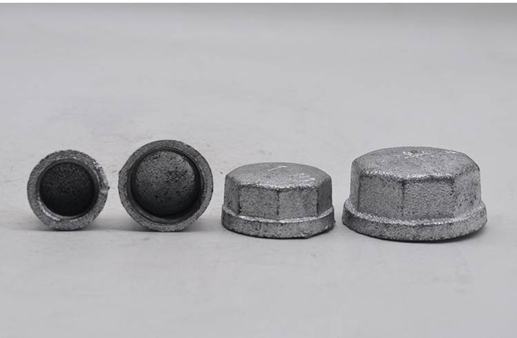 厂家直发 玛钢管件 镀锌内丝管帽 4分6分 燃气堵头丝扣管帽