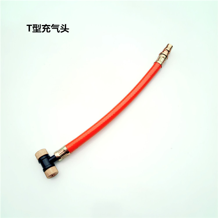 电动车汽车轮胎两用快速充气嘴胎压枪铁短打气咀充气头多用打气头
