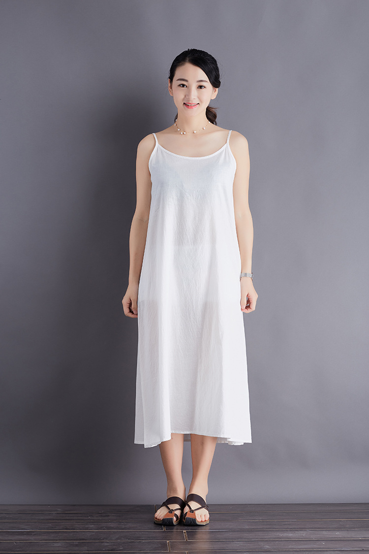 2020春季新款女装衬裙百搭吊带背心女打底连衣裙长款夏01802